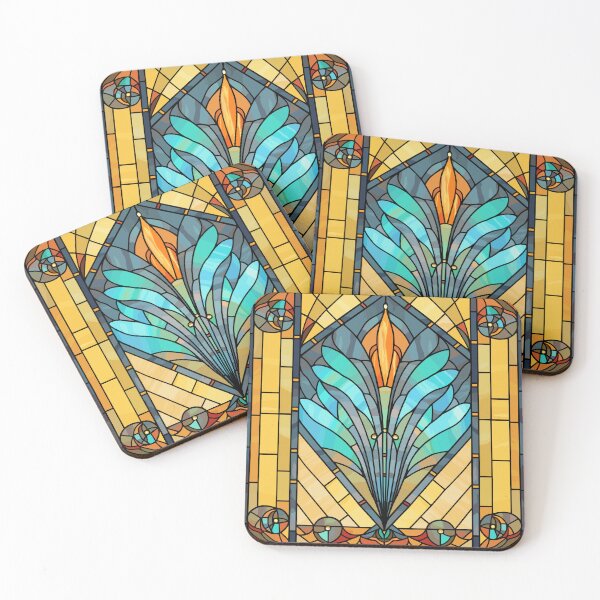 Item preview, Stained Glass Abstract Pattern Art designed and sold by JessArty ⭐⭐⭐⭐⭐.