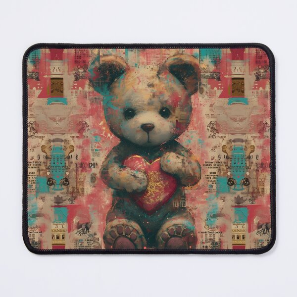 Item preview, Teddy's Love Tapestry: Heartfelt Collage Tee designed and sold by Moisky Patterns.