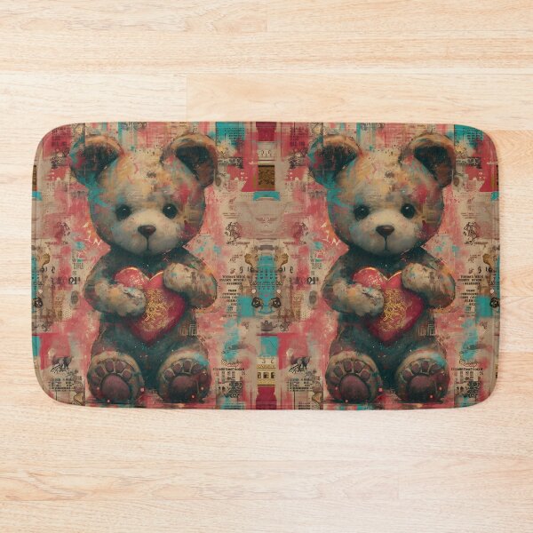 Item preview, Teddy's Love Tapestry: Heartfelt Collage Tee designed and sold by Moisky Patterns.