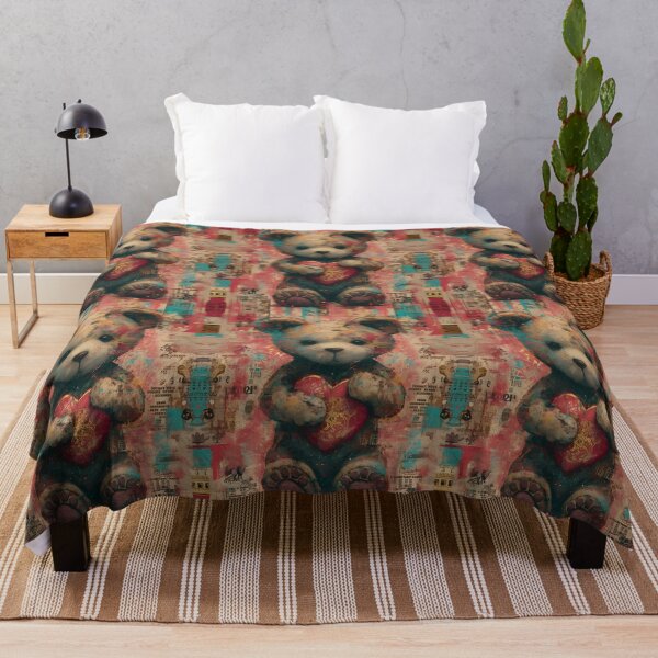 Item preview, Teddy's Love Tapestry: Heartfelt Collage Tee designed and sold by Moisky Patterns.