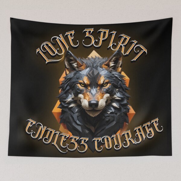 Item preview, Lone Spirit Endless Courage - Lone Wolf Motivation designed and sold by PolygonPinnacle.