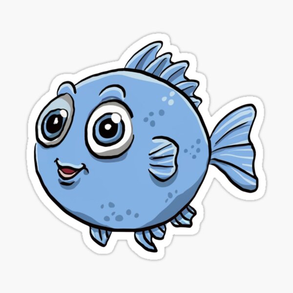 Blue Fish Sticker