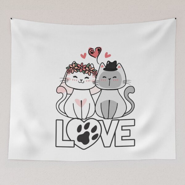 Item preview, CatLove, FelineAffection, CatRomance, PetLove, CatsInLove,Meowromance, designed and sold by kozlebozle007.