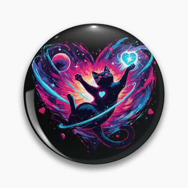 Item preview, Valentine's Day Cosmic Cat of love in Stars designed and sold by TomFrontierArt.