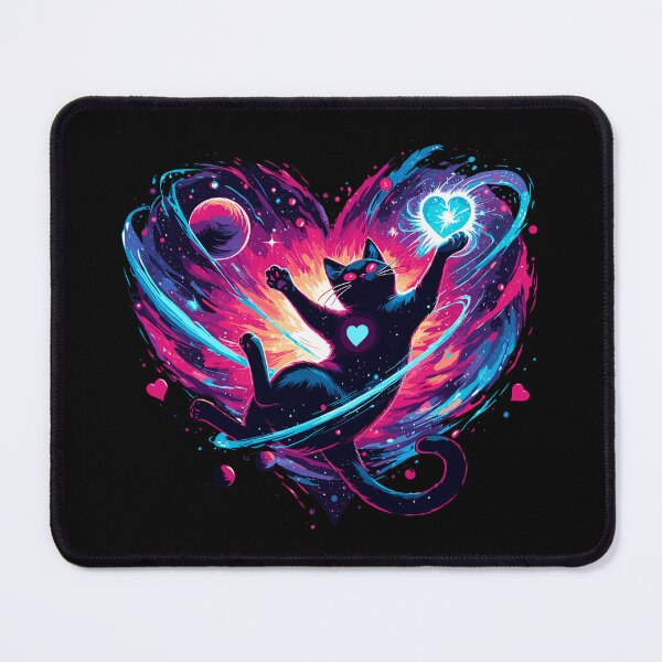 Item preview, Valentine's Day Cosmic Cat of love in Stars designed and sold by TomFrontierArt.