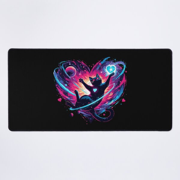 Item preview, Valentine's Day Cosmic Cat of love in Stars designed and sold by TomFrontierArt.