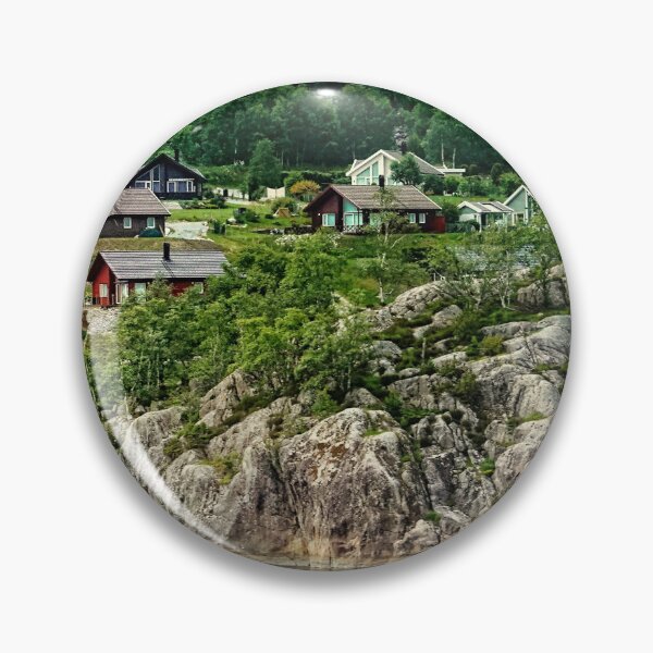Item preview, Norwegian cottages along  RomsdalsFjord  designed and sold by RosRidleyPhoto.