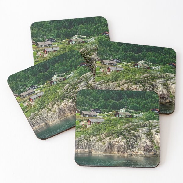 Item preview, Norwegian cottages along  RomsdalsFjord  designed and sold by RosRidleyPhoto.