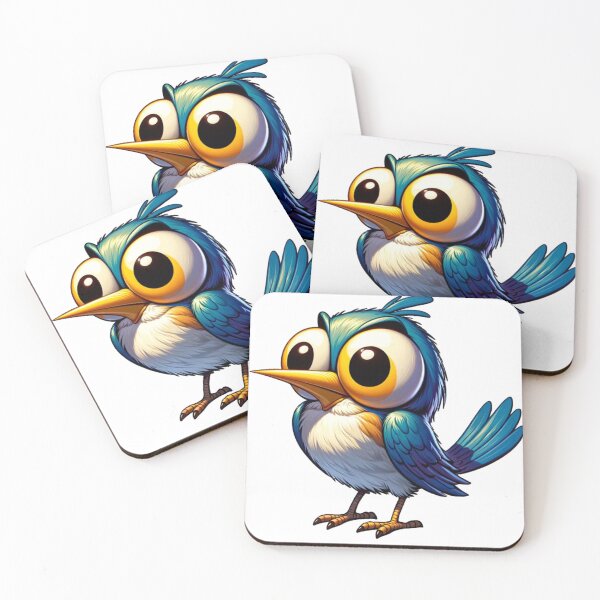 Item preview, Freaked Out Blue Green Bird with Buldging Eyes designed and sold by kylmllr101684.