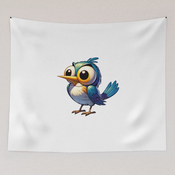 Item preview, Freaked Out Blue Green Bird with Buldging Eyes designed and sold by kylmllr101684.