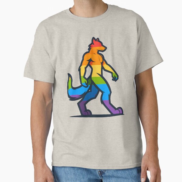 Item preview, LGBTQ Furry Pride Anthropomorphic Logo designed and sold by BlueBullBazaar.