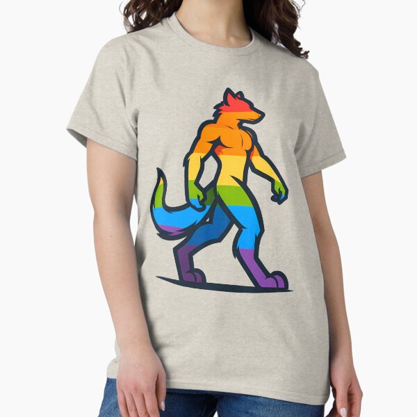 Item preview, LGBTQ Furry Pride Anthropomorphic Logo designed and sold by BlueBullBazaar.