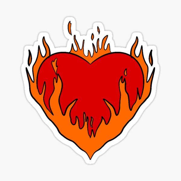 Vista previa del artículo con la obra «Corazón de fuego '», diseñado y vendido por brooketyler16.