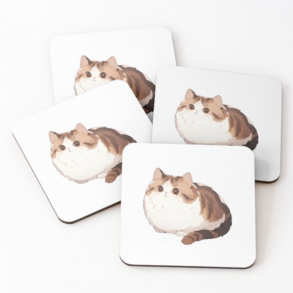 Item preview, Cute Kawaii Big Fluffy Cat designed and sold by CozyKawaiiArt.