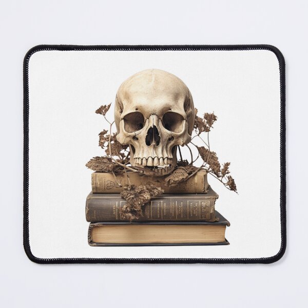 Item preview, Skull and Old Books designed and sold by stainedglass101.