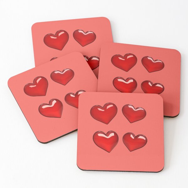 Item preview, Corazones de gemas rojas de San Valentín designed and sold by MarigoldandLily.