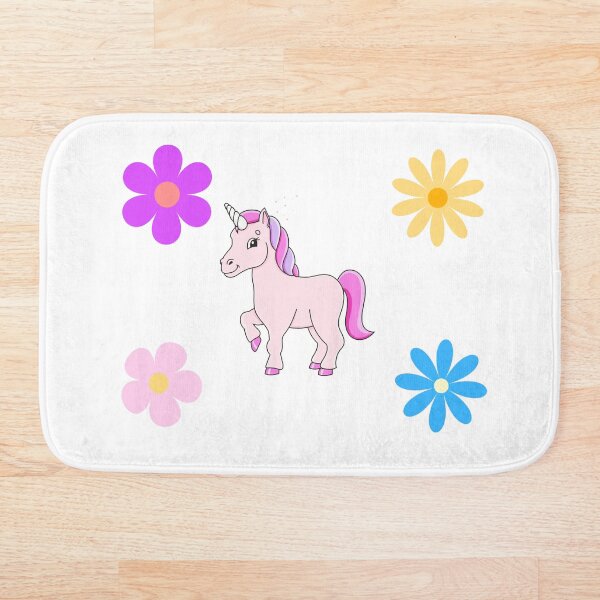 Artikelvorschau, Einhorn umgeben von Blumen entworfen und verkauft von Kitimouna.