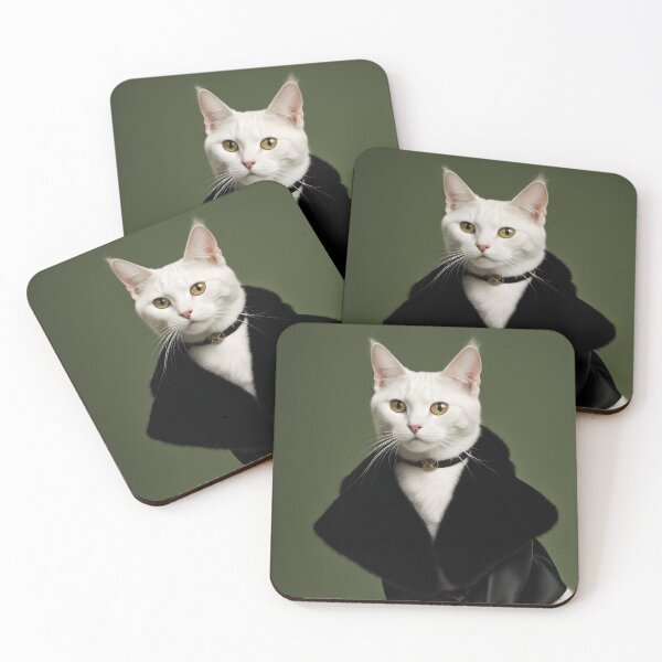 Item preview, Anthropomorphic Cat Collection - Domestic Shorthair #62 White Cat designed and sold by elektronen.