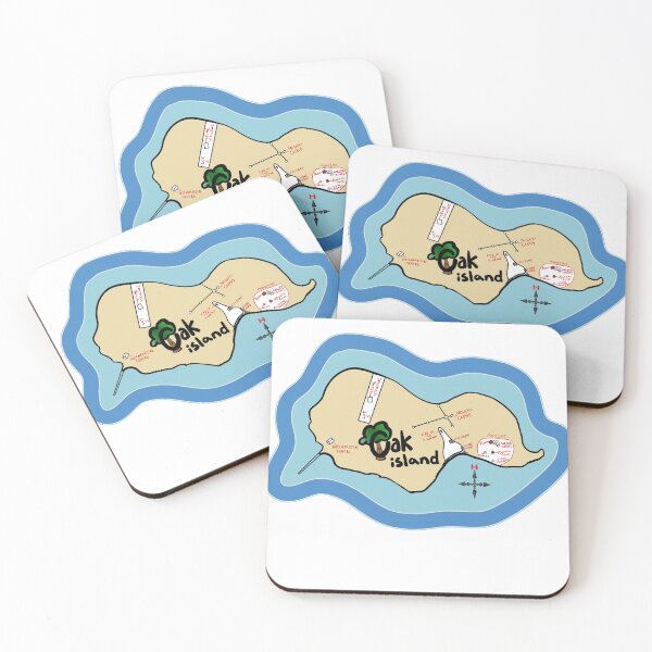 Item preview, Oak island Map with Finds designed and sold by NoticePrint.