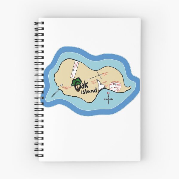 Item preview, Oak island Map with Finds designed and sold by NoticePrint.