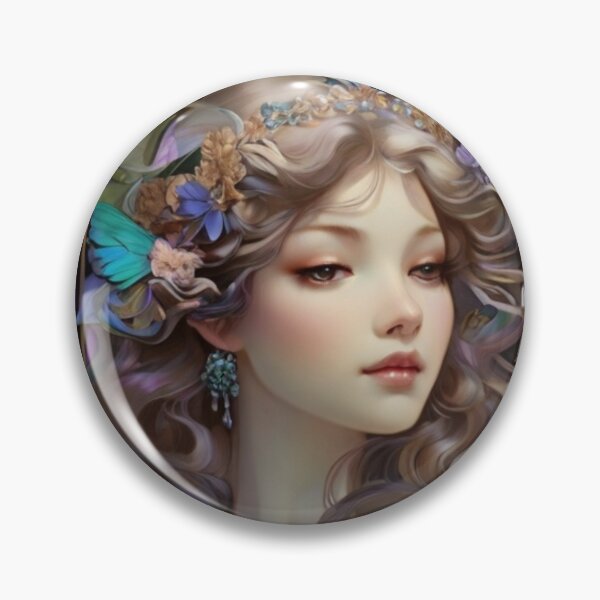 Item preview, Lady with purple flowers designed and sold by MoerikaStyle.