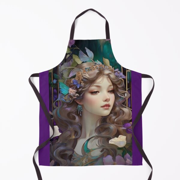 Item preview, Lady with purple flowers designed and sold by MoerikaStyle.