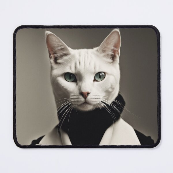 Item preview, Anthropomorphic Cat Collection - Domestic Shorthair #64 White Cat designed and sold by elektronen.