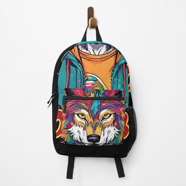 Item preview, Colorful boy wolf, werewolf, gift for wolf lovers, designed and sold by GroonSpace.