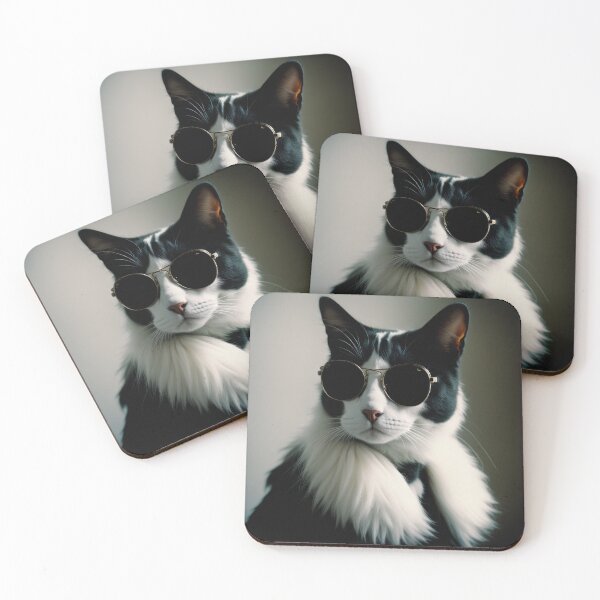 Item preview, Anthropomorphic Cat Collection - Domestic Shorthair #67 Black & White Cat designed and sold by elektronen.
