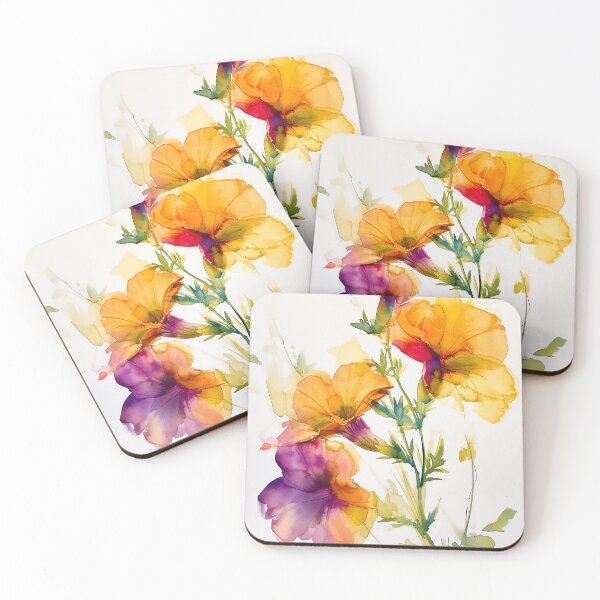 Item preview, Orange Petunia Watercolor Floral designed and sold by Peek-Designs.