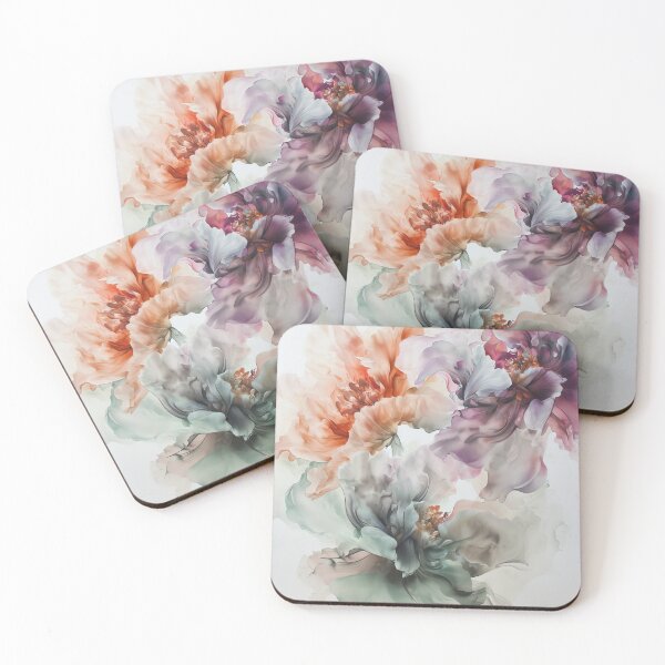 Item preview, Abstract Peonies Watercolor Floral designed and sold by Peek-Designs.