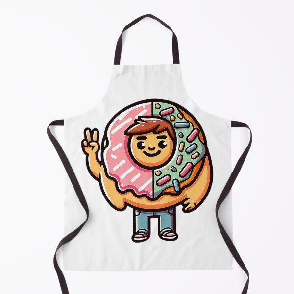 Item preview, Sweet Greetings: Half-Donut Half-Human Character designed and sold by LumberEchoArts.