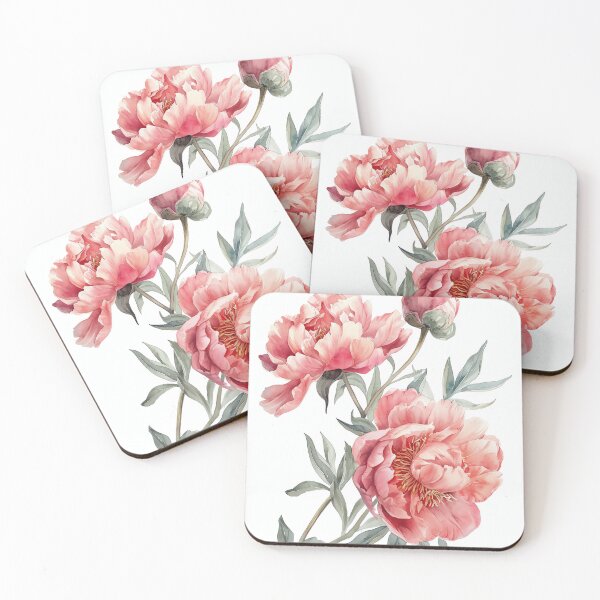 Item preview, Red Peonies Watercolor Floral designed and sold by Peek-Designs.