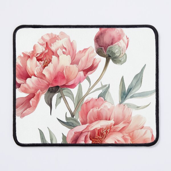 Item preview, Red Peonies Watercolor Floral designed and sold by Peek-Designs.