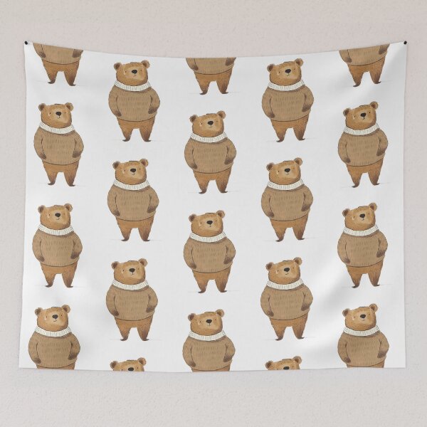 Item preview, Cozy Bear Chic Illustration designed and sold by EnchantArtCo.