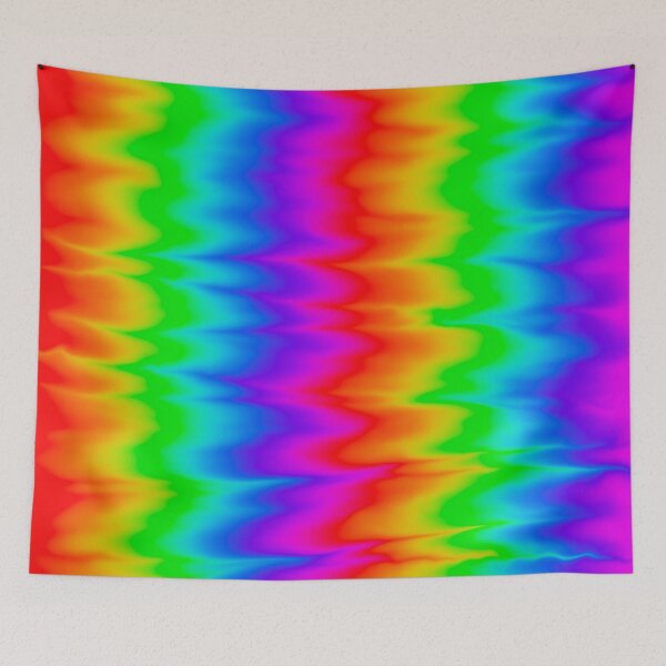 Item preview, Rainbow Bleed, abstract geometric wave pattern designed and sold by MayGreenAbgrall.