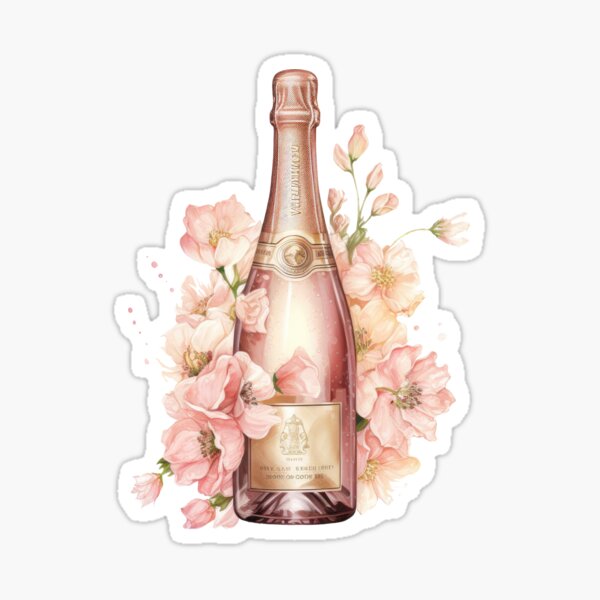 Artikel-Vorschau von Roséwein mit Blumen, designt und verkauft von ArtemisDesignss.
