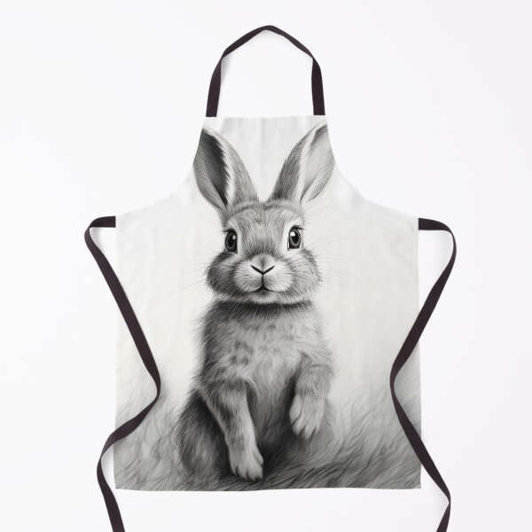 Item preview, Black and white Rabbit pencil drawing designed and sold by Pencil-Art.