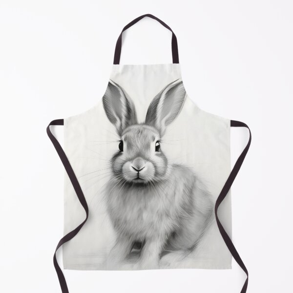 Item preview, Black and white Rabbit pencil drawing designed and sold by Pencil-Art.