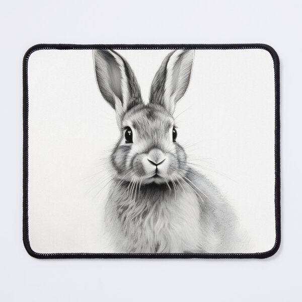 Item preview, Black and white Rabbit pencil drawing designed and sold by Pencil-Art.