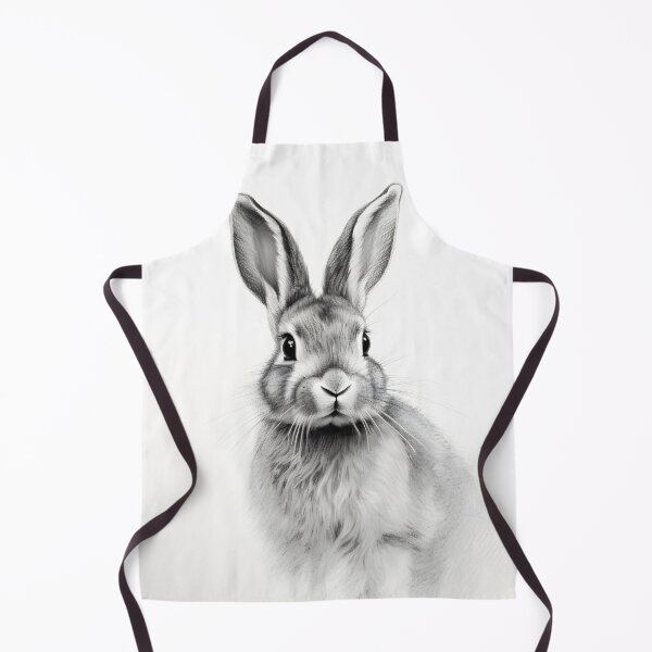Item preview, Black and white Rabbit pencil drawing designed and sold by Pencil-Art.
