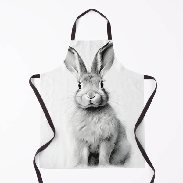 Item preview, Black and white Rabbit pencil drawing designed and sold by Pencil-Art.