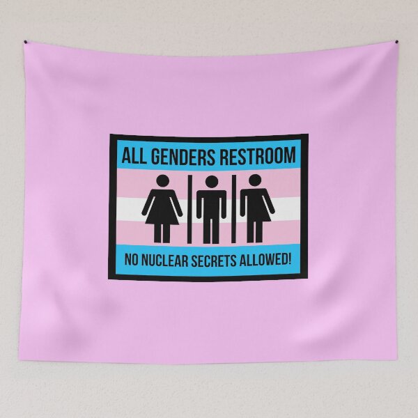 Item preview, All genders restroom sign  designed and sold by Rachel the Artist .