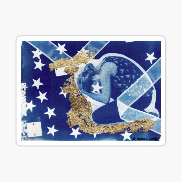 Stars with blue and gold Sticker