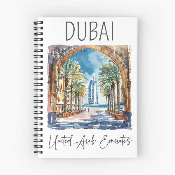 Artikelvorschau, Aquarelldesign von Dubai - Vereinigte Arabische Emirate entworfen und verkauft von Sketch-Shack.