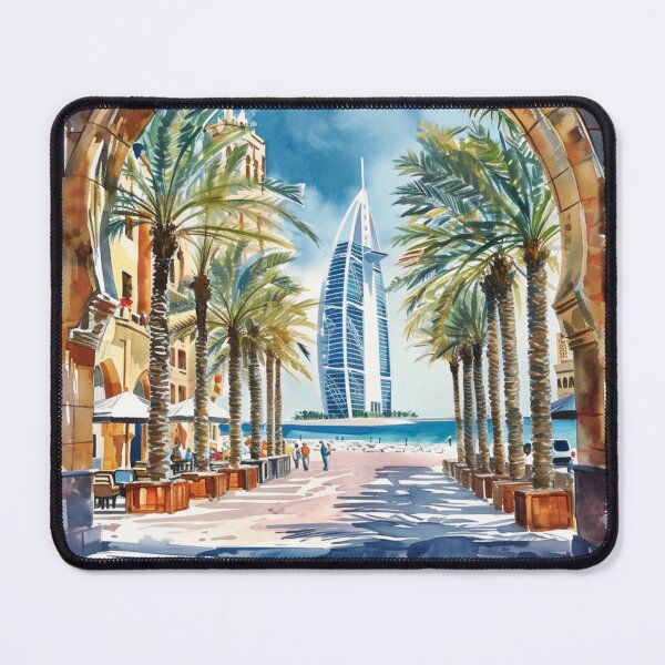 Item preview, Watercolor Design of Dubai - United Arab Emirates  designed and sold by Sketch-Shack.