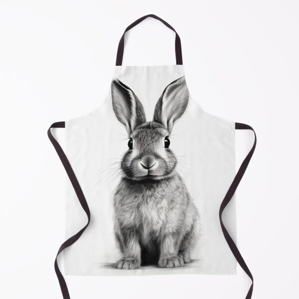 Item preview, Black and white Rabbit pencil drawing designed and sold by Pencil-Art.