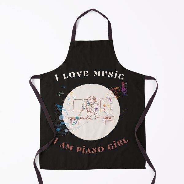 Item preview, I love music, I am piano girl designed and sold by I'm Magdalena .