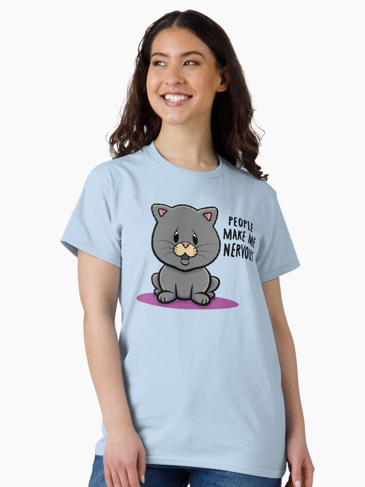 Thumbnail 2 of 7, Classic T-Shirt, People Make Me Nervous designed and sold by MMSKustomArt.