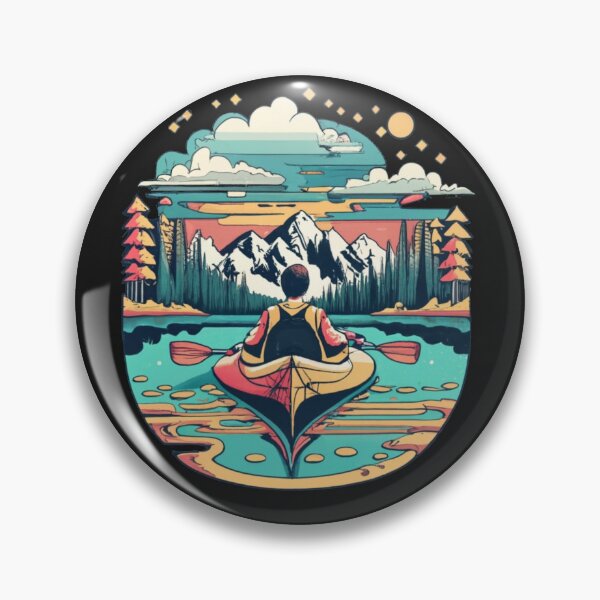 Item preview, Carefree kayak, forest and soaring mountains designed and sold by Pawel Oska.